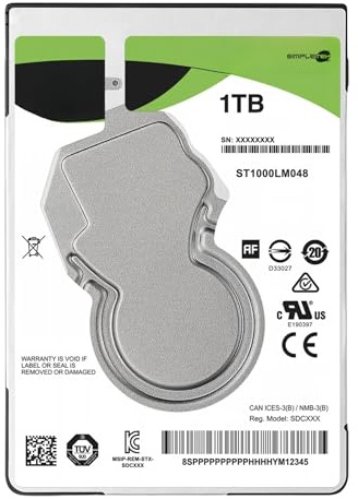 SIMPLETEK - Hard Disk Interno 2.5 1TB (1000GB) | SATA III 5400RPM | Cache 128MB | Ideale per PC, Notebook