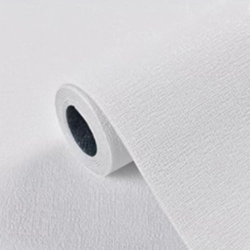 Isoliertapete Selbstklebend Dämmtapete für Innenwände Schalldämmend 3MM Dekorativ 2 in1 Tapete Dämmung Isoliereffekt - Kieselalgenschlamm-Textur(Weiß,W 50 x L 500 cm)