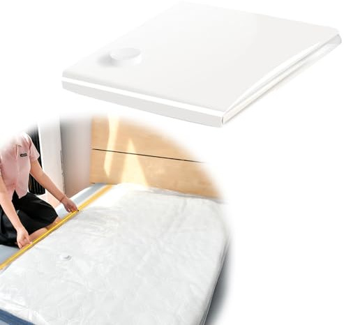 Large Vacuum Storage Bags, 130x240cm Mattress Vacuum Storage Bag, Waterproof Sealable Vacuums Seal Mattress Bag Reusable Space Saver Bags for Mattresses Quilt Moving Shipping Storages