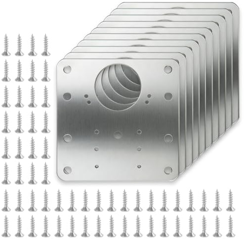 10 Stück Scharniere Reparaturplatte 9×9 cm, schrank scharniere reparaturplatte für Möbel, Türen und Schubladen, stabile reparaturplatte scharnier