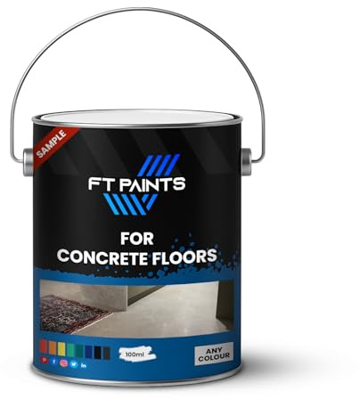 FabioT. FT Paints 100ml Sample Floor Paint with Semi Gloss Finish for Concrete Floors- RAL 9005-Jet Black