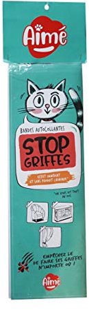 Aimé| Stop'Griffes Klebeband Doppelseitig Kratzschutz Sofa Katze x24| Sofaschutz Katze gegen Kratzer| Kratzschutz für Sofa, ohne schädliche Substanzen| Für alle Oberflächen| 30x4,5cm