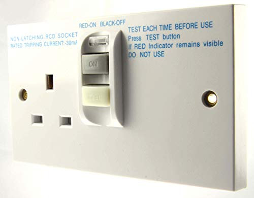 GET LSKT1GR - 13a Single 30mA Non-Latching RCD Socket