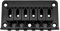 Musiclily 52,5mm Puente Fijo Hardtail Bridge para Guitarra Eléctrica Fender Strat Tele 6 Cuerdas, Negro