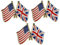 3 x United Kingdom Union Jack Flag and United States of America USA Pin Badges Badge