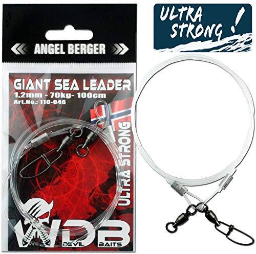 Angel-Berger Wild Devil Baits Giant Sea Leader Hard Mono Vorfach Meeresvorfach Pilkvorfach