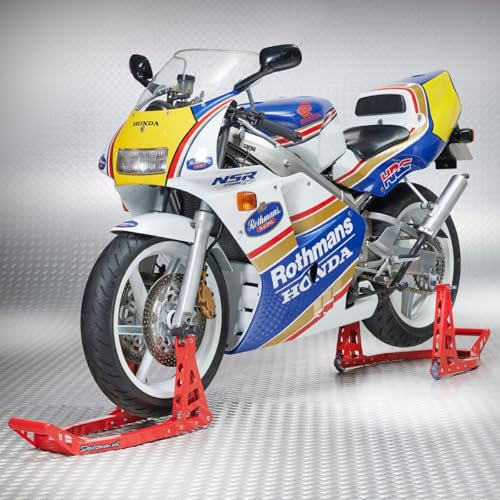 Motorrad Montageständer Motorradheber Motorradständer MotoGP (Vorderrad + Hinterrad) - Rot