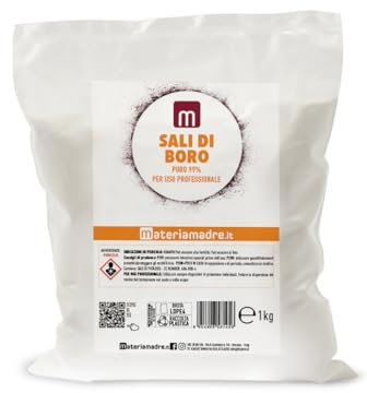 Materiamadre Sales de boro, antimoho para paredes y madera, en polvo, 1 bolsa de 1 kg, con instrucciones de uso (idioma español no garantizado)