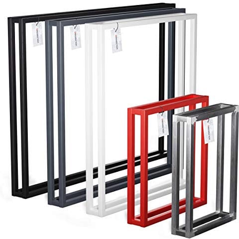 HOLZBRINK Tischbeine für Schreibtisch, Esstisch, Küchentisch, Tischgestell 50x72 cm, Weiss, 1 Stück, HLT-18-L-II-9016