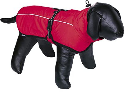 Nobby Hundemantel Rot, Größe 36 cm, Reflektierend, Wasserabweisend, Polyester, Unisex, Outdoor, Erwachsener Hund, Schnalle, Kunstfaser, Medium, Alle Rassen, Alle Jahreszeiten