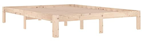 vidaXL Bed Frame without Mattress Solid Wood 150x200cm King Size