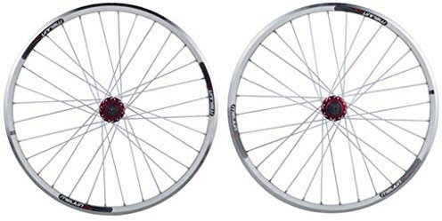 SHKJ Mountainbike-Laufradsatz 26 Zoll Felgen-/Scheibenbremse MTB-Laufräder Schnellspanner Nabe 7/8/9/10-Gang-Kassette Vorderrad Hinterrad (Color : 26'' White)