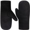 Harssidanzar Winter Fäustlinge Herren,Warme echte Wildleder Lammfell Shearling Fäustlinge Handschuhe KM044EU,Schwarz,Größe M