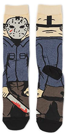 Shop-UP! Chaussettes Jàsòn Vendredi 13 film d'horreur film unisexe, Noir , 43