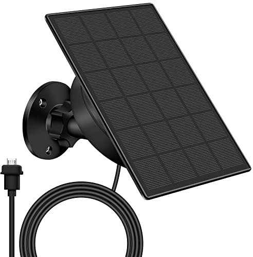 Solar Panel for Blink Camera Outdoor,3W Solar Panel Compatible with Blink XT/XT2 & Outdoor Camera&SimpliSafe Camera,Waterproof Solar Charger for Blink Camera with Rubber Plug