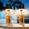 Howskys 2 Stück LED Akku Tischleuchte Dimmbare Flaschenlampe 3000k-6000k, IP54 Kabellose Touch Tischlampe für Innen und Außen, 5500 mAh Tragbare Metall für Familie, Restaurant & Bar(Schwarz)