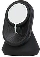 Oakywood Phone Holder Desk - Phone Stand for Desk – Handcrafted Wooden Mobile Phone Stand & Holder – Compatible with MagSafe & iPhone 12–16 Models – 10.4x8.1x13.9cm/4.1x3.2x5.5’ – Black Oak