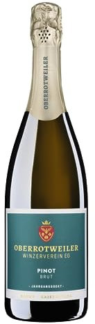 Oberrotweiler Pinot Brut – Jahrgangs-Sekt brut – feinperlig, frisch & fruchtig mit eleganter Struktur – Badischer Winzersekt (1 x 0,75 l)