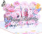 Geburtstagskarte zum 60. 3d blume pop up geburtstag karte Grußkarten Geschenk-Karte mit Umschlag Happy Birthday Greeting Card für sechzig 60 jahre frau, Mütter, Freunden, Familie women wife (Rosa)