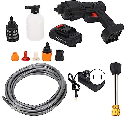Pilipane Lavadora Eléctrica Inalámbrica, Hidrolimpiadora Inalámbrica, Recargable 100,240V Para Auto, Cerca, Limpieza De Pisos, Riego, Cargador Incluido(EU)