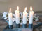 ukiyo Kerzenhalter mit Magnet für Kerzen mit Ø 2 cm Advent Kerzenständer magnetisch Adventsteller Adventskranz Weihnachtsdeko, Farbe:Zink