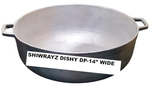 SHIWRAYZ 14 Silver Jamaican Dutch Pot - Family Size, 5.3 Quarts, Aluminum with cover