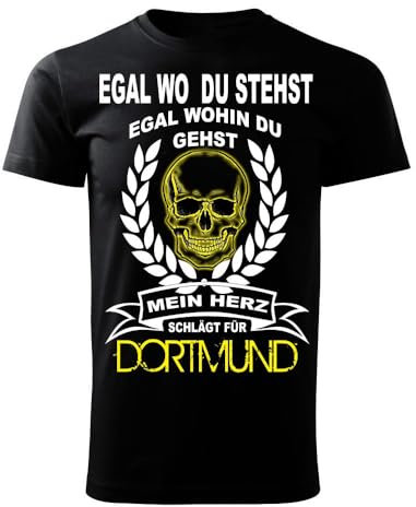 Dortmund Fussball Stadt Fan T-Shirt (L)