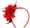 MWOOT Bandeau Plumes de Fleur Artificielle, Années 1920 Fascinateur Plumes pour Femmes, Vintage Serre Tete Rouge, 1920S Accessoires Cheveux pour Cocktail Mariage Goûter Décoration