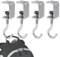 Zayin 4 Pack Desk Bag Holder Schoolbag Hooks Headphone Hanger Stand, Adjustable Metal Under Desk Clamp Hook Mount for Portable Bag Gaming Headphones Clothes Table Hook, Save Space