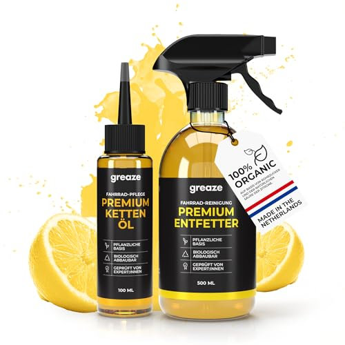 greaze Kettenwachs Fahrrad Reinigungsset Light - hochwertiges Fahrrad Kettenwachs- nachhaltiges Kettenwachs Rennrad - Kettenwachs im Set - Premium Kettenpflege Fahrrad