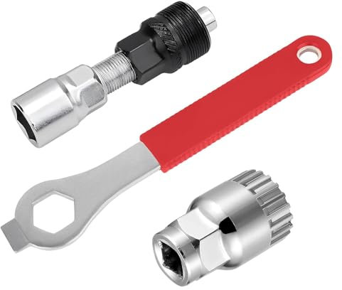 ZIGefofo Fahrrad Kurbelabzieher und Tretlager Werkzeug mit 16 mm Schlüssel Fahrrad Kurbel Abzieher Vierkant Set Universal Inbusschlüssel Schraubenschlüssel zum Entfernen Fahrradkurbel