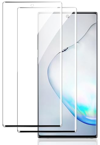 [2 Stück] Schutzfolie für Samsung Galaxy note 10, Panzer Schutz Glas, 3D Vollständige Displayschutz Blasenfreie Folie,Fingerabdruck Displayschutzfolie, Sensitive Touch, HD