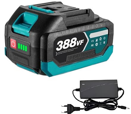 Batterie de rechange 18 V pour Makita 18 V 3 Ah 15000 mAh 18 V Compatible avec BL1850 BL1860B BL1855 BL1840 BL1830 BL1835 BL1820B BL1815 avec indicateur LED et chargeurs (2)