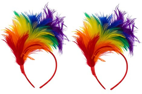 UPKOCH 10stücke Feder Haarschmuck Mit Bunten Federn Leichter Haarreif Für Karneval Halloween Fotografie Hochzeiten Und Partys Elegante Kopfdekoration Für Frauen