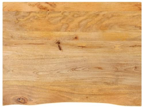 qohoio Tischplatte mit Baumkante 70x60x2,5 cm Massivholzplatte Tischplatte Tabletop Holzlatten Schreibtischplatte Massivholz Mango