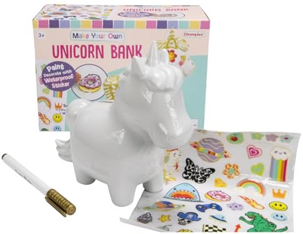 GICO Kinder DIY Einhorn Figur Spardose zum Bemalen Mädchen Jungen Kinder Geschenk Bastelset zum selber basteln und gestalten DIY-854