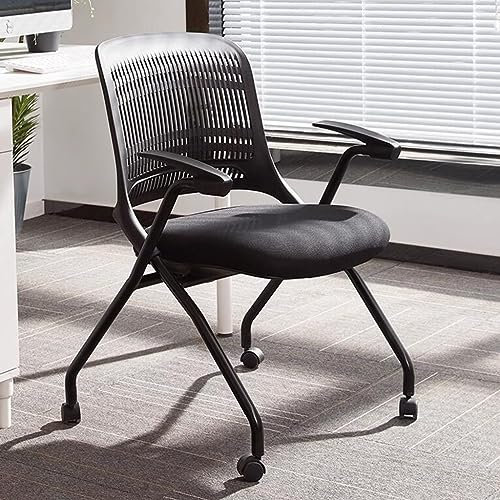 Netz-Bürostuhl, Arbeitsstühle mit Armlehnen, ergonomischer Schreibtischstuhl, Klappstühle mit Rädern, Besprechungsstuhl für Studenten, Tischstuhl mit Metallrahmen und Rückenlehne für Konferenzräume