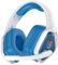 Tatybo Casque Gaming sans Fil pour PC, PS5, PS4, 2,4 GHz USB et Type-C avec Microphone, Batterie 40H, Casque Bluetooth pour Switch, Ordinateur Portable, Mobile, Mac, Blanc et Bleu
