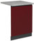 Vicco Geschirrspülblende R-Line, Geschirrspüler Fronttür, Rot, 60 cm, AP Marmor