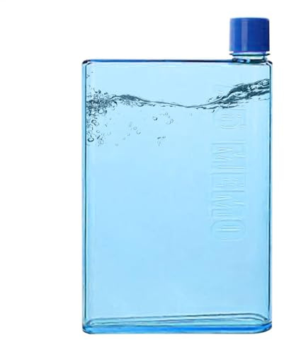 Botella de Agua Plana para Bolso, 350ml/480ml Transparente Botellas Agua a Prueba Fugas Reutilizables, Botellas de Bebida Portátil para Viajes, Fitness, Ciclismo, Senderismo, Camping al Aire Libre