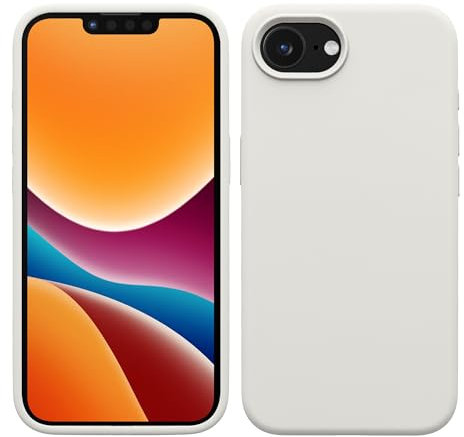 kwmobile Handyhülle für iPhone 16e Hülle, für iPhone 16e Case - Hülle Silikon - kabelloses Laden - Weiß