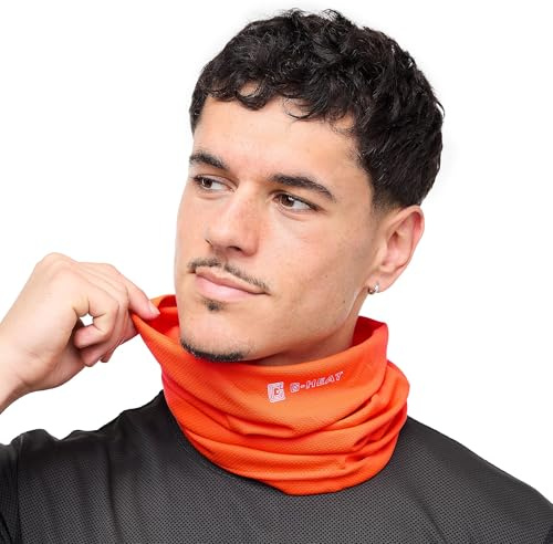 G-HEAT - Tour de Cou Rafraîchissant | Anti-Uv, Léger, Respirant et Séchage Rapide | Idéal pour l'Été, Sport, Canicule, Randonnée, Cyclisme, Travail Extérieur (ORANGE)