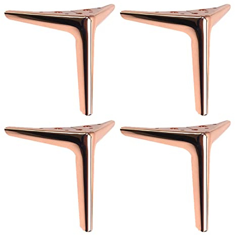 YZYSHA Tischbein ück Möbelbeine, Tischbeine aus Metall, Möbelfüße, Möbelersatzbeine, für Couchtische, Sofas, Betten, Schränke, Schreibtische, Esstische, Rosegold-15 cm (5,9 Zoll)
