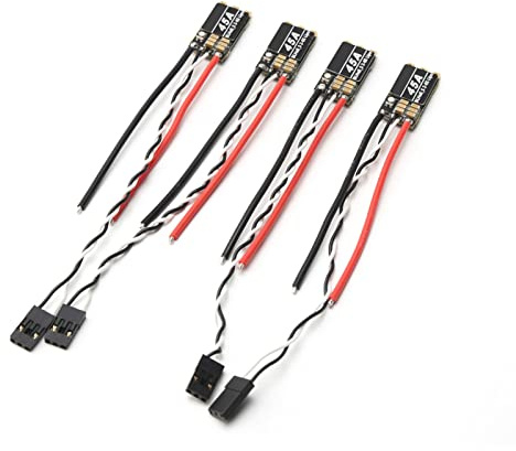 CFTGIW 45A ESC 2-6S Lipo Brushless ESC 4 Stück Elektronischer Geschwindigkeitsregler Eingebaute Programmierbare RGB-LED für RC FPV Drone Quadcopter Unterstützung DSHOT150 LED 600 Der (#-4)