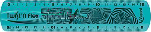 Règle MAPED Twist'n flex 15cm. couleurs assorties (bleu, vert, rose)