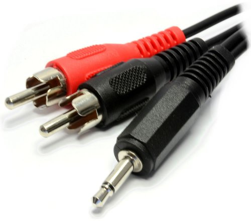 kenable 3.5mm Mono Jack to Twin Phono RCA Male Plugs Cable Lead 2m
