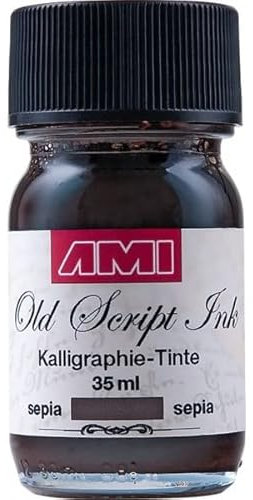 Ami Künstlerbedarf NEU Old Script Ink 35ml, Sepia