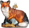 Old World Christmas Ornamente: Wildtiere Tiere Glas geblasene Ornamente für Weihnachtsbaum, roter Fuchs