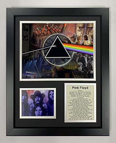 Legends Never Die Pink Floyd Mosaik – Englische Rockband-Sammelstück, gerahmte Foto-Collage – 30,5 x 38,1 cm