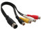 InLine 89230 DIN Adapterkabel 5pol DIN Stecker auf 4x Cinch Buchse, 0,2m